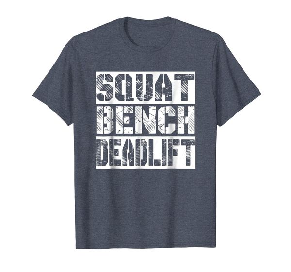 

funny workout tshirt squat bench deadlift gym shirt, White;black