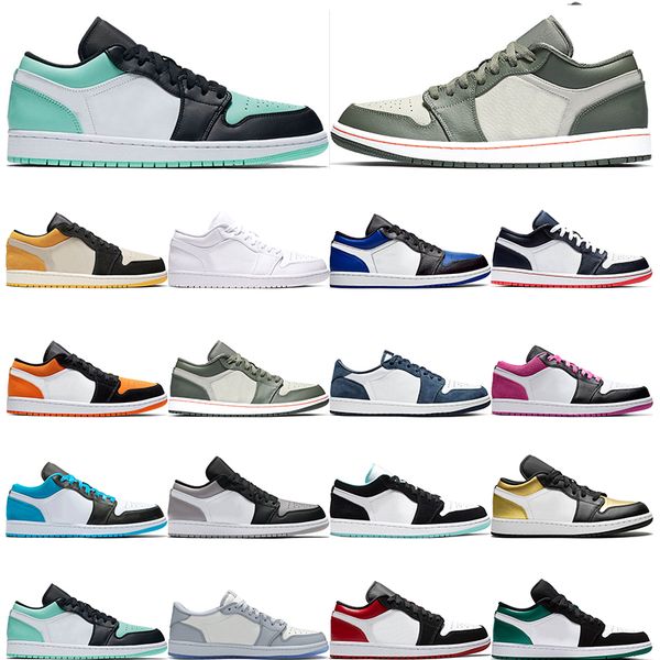 

air jordan low 1s 1 unc basketball shoes laser blue shattered backboard island green magenta a8 sports mens womens casual sneakers