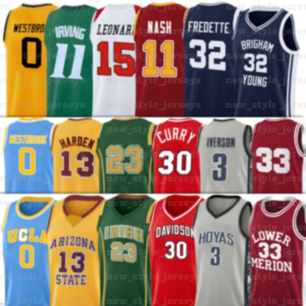 NACC Stephen Davidson Wildcats Jersey Curry LeBron Westbrook Dwyane Harden Wade Kevin James Durant Iverson college Maglie da basket