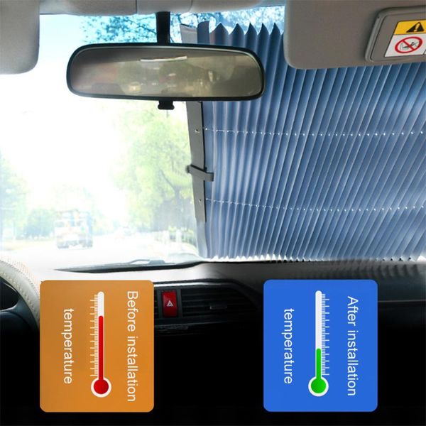 

durable car pleated curtains visor sunshade retractable nylon mesh shield curtain side window fold
