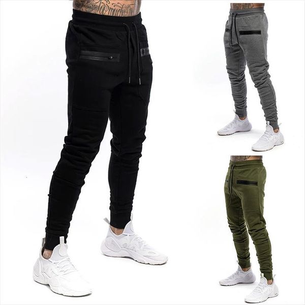 

autumn solid color big pocket women pant zipper design drawstring trend fashion casual trousers male pants, Black
