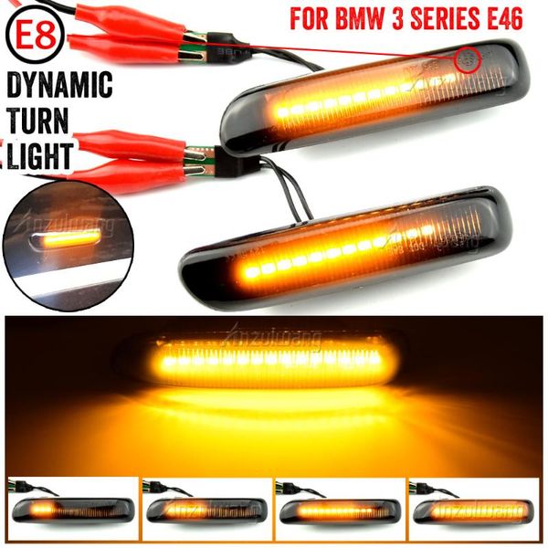 

emergency lights sequential flashing led turn signal side marker light for 3 series e46 sedan coupe wagon convertible 1997-2001