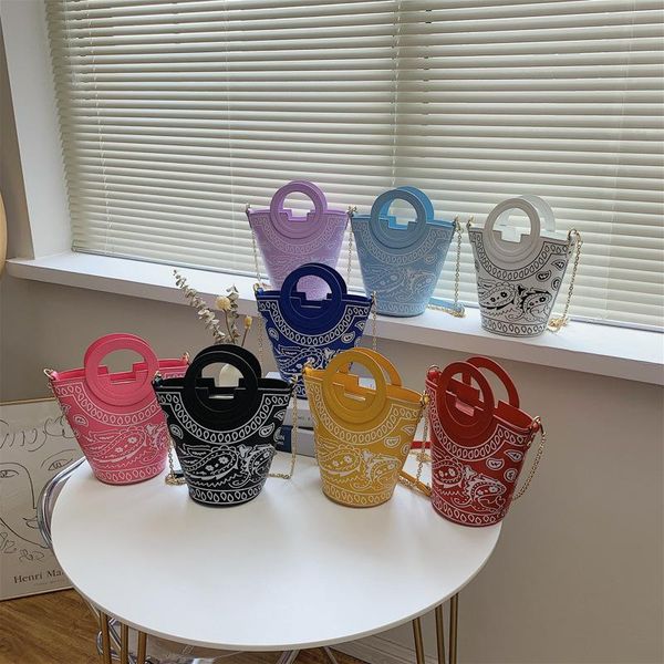 

evening bags 2021 crossbody large bucket bag trendy tote women hand designer big paisley bandana print purse hat and