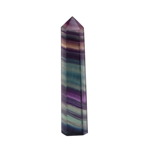 

home decoration hexagonal quartz crystal cures fluorite wand purple green stone nique tile due to natural formati