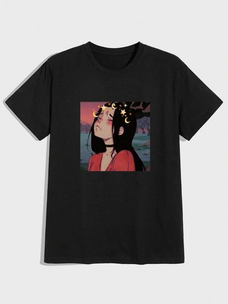 

men figure graphic tee s6mz#, White;black
