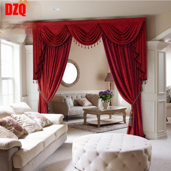 

curtain & drapes european style drapery finished window valance high-end custom blackout curtains for living room bedroom