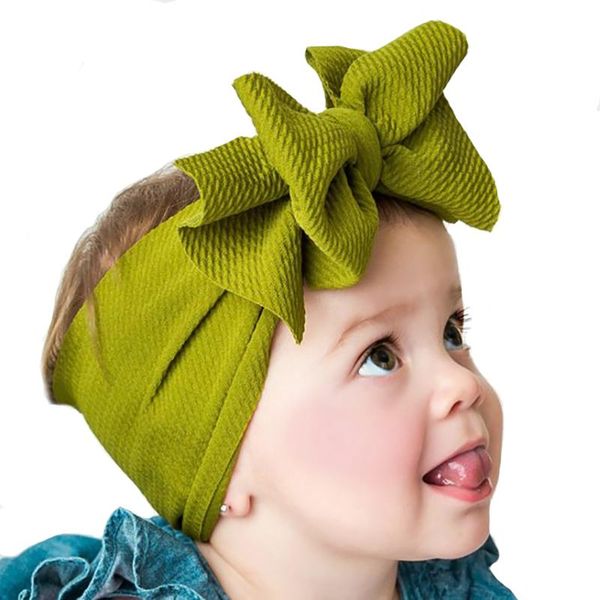 

hair accessories big bow turban baby girl headbands born headwrap elastic toddles hairband kids headband for, Slivery;white