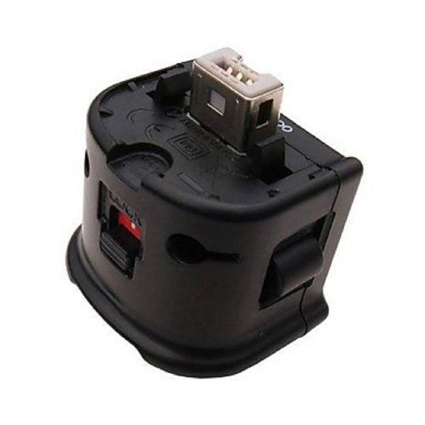 

game controllers & joysticks motion plus adapter sensor for remote wireless wiimote controller black white