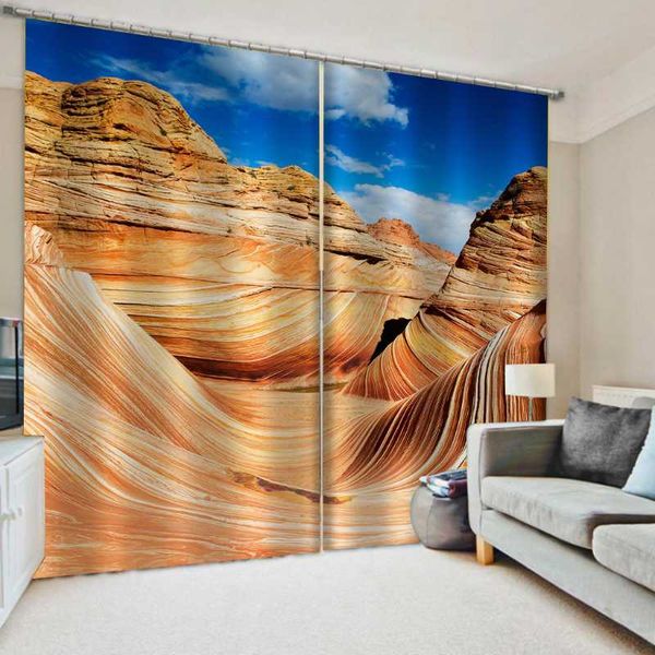 

curtain & drapes blackout window living room bedroom creative desert curtains for children kitchen cortinas