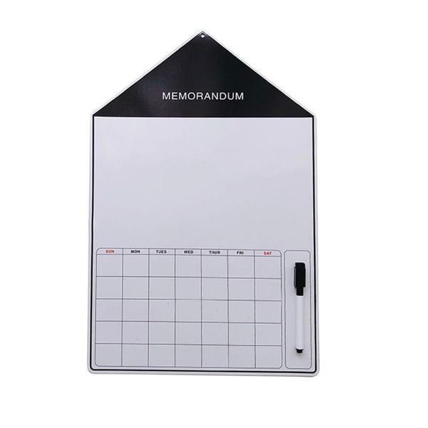

fridge magnets house shape magnetic refrigerator post home writing message board with whiteboard pen multi-functional natural