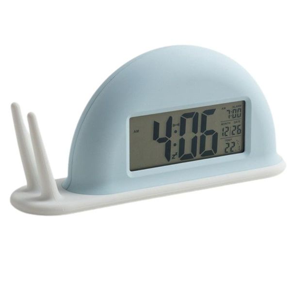

other clocks & accessories alarm clock creative snail led digital with date calendars temperature for bedroom home room.