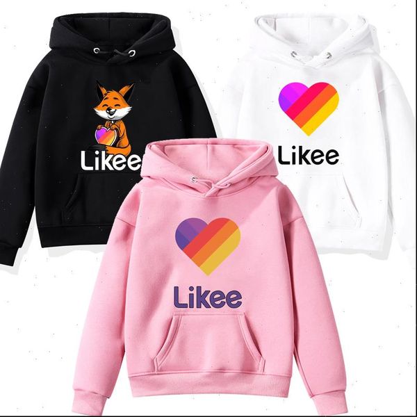 

kids likee pullover 1 women sweatshirt video children clothing boys girls casual animal fox cat unicorn, Black