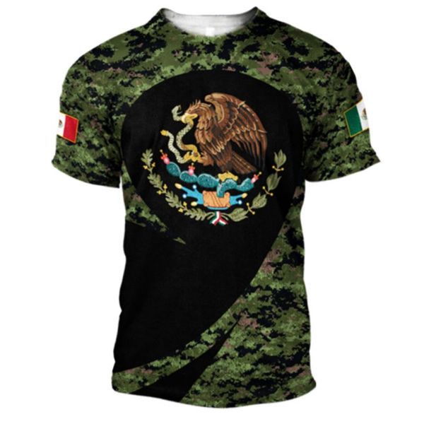 

mexico design mens 100% cotton t-shirt comfortable fresh breathable daily travel street party, White;black