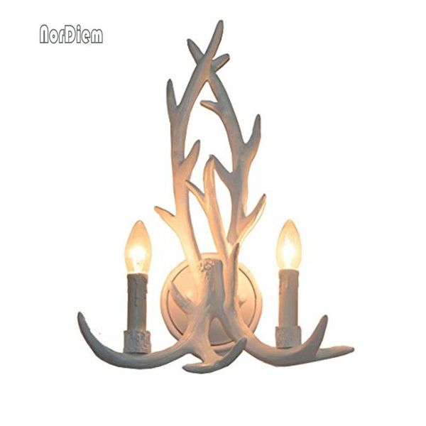 

wall lamp modern sconce light resin candle lights loft industrial vintage white for hallway bed room