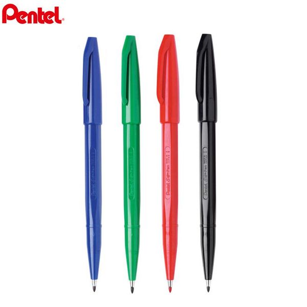 

gel pens pentel s520 sign 1.2mm fiber nib 4 colors sketching lettering drawing pen