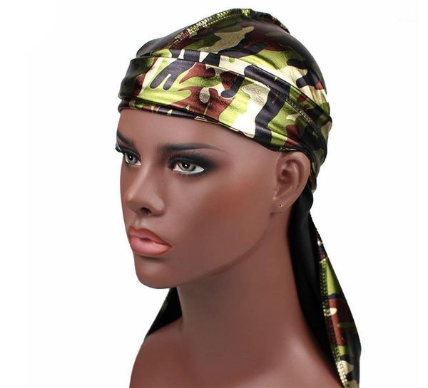 

hair accessories silky durag bandanas headband hats for women men long tail pirate hat waves do doo du rag turban head cover cap1