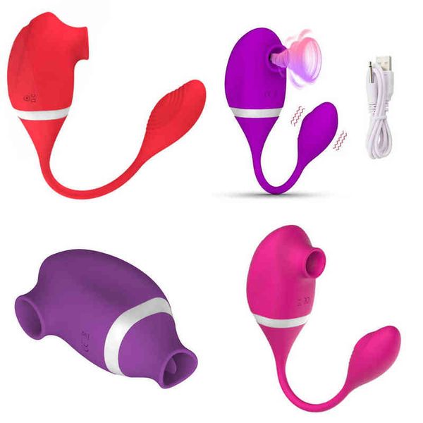 Nxy Sex Toy Vibrators Двойная стимуляция оргазма вибратор Высокочастотный всасывающий ощущение женского мастурбации игрушки для взрослых продукты 1218