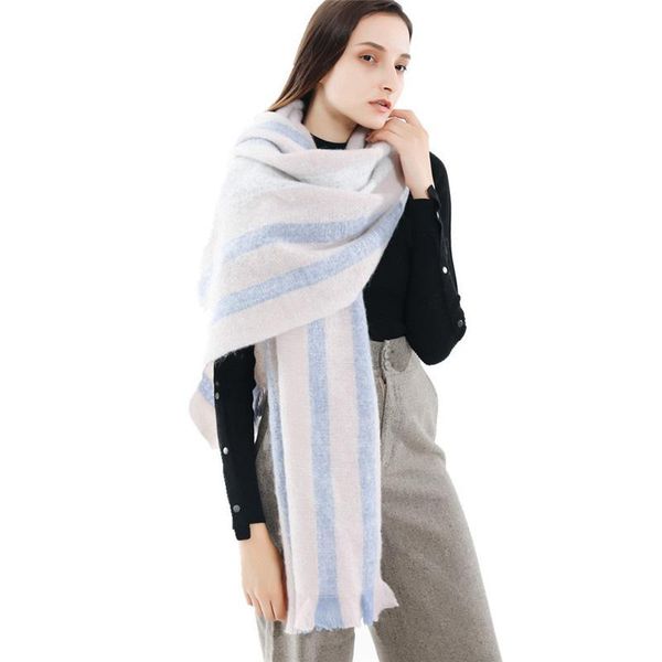 

fashion winter plaid scarf for women/lady warm wool shawls dress female long wraps capes 200*60cm scarves, Blue;gray