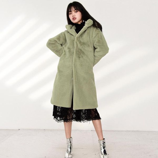 

large - women's artificial fur jacket, long sleeve hoodie, coat in autumn and winter of 2021, 1dc16807 jackets, Black;brown