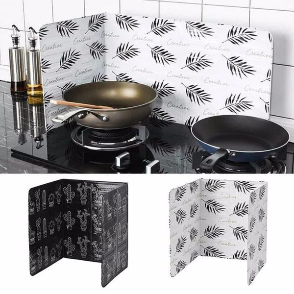 

mats & pads wall oil splatter proof baffle frying pan divider protection screen anti printing aluminum foil 84.5*32.7cm
