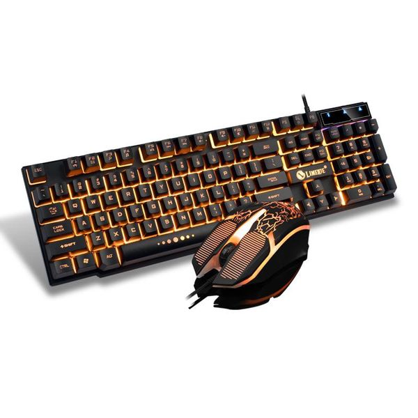

104keylight mouse set usb keyboard luminous game kit colorful backlight combos