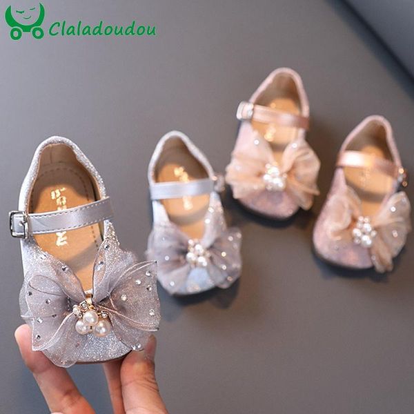 

first walkers 12-14cm girl's toddler/little kid bling flat dress shoes for wedding party,silver gold lace bowtie pearls infant spring