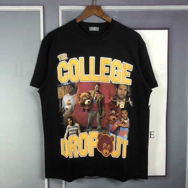 

men's t-shirts kanye west college dropout t shirt men women digital printing washed tees t-shirts clothing cipb, White;black