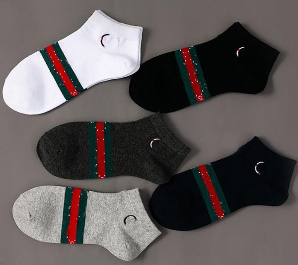 

mens socks wholesale average size middle italy style classic letter breathable cotton casual sock random color, Black