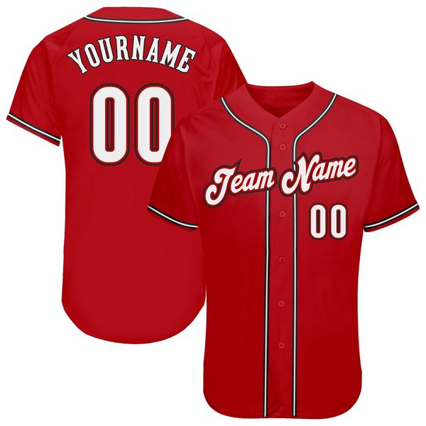 

custom red white-black-006 authentic baseball jersey, Blue;black