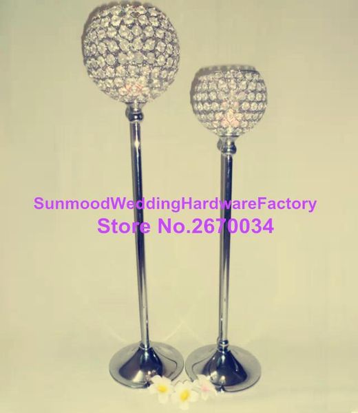 

party decoration tall flower stand, glass crystalbead pillar centerpieces for wedding table