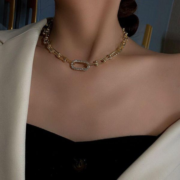 

chains cold wind and contracted geometric design sense set diamond necklace, Silver