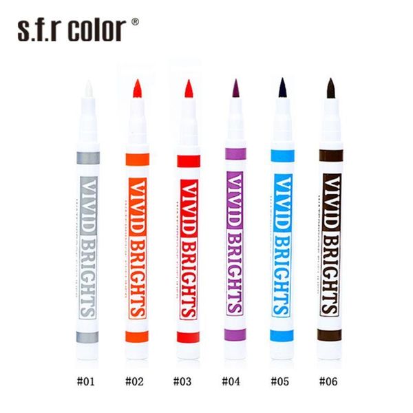 

pc 6 colors matte quick-drying colorful liquid eyeliner easy to color waterproof long lasting eye cosmetic tslm1