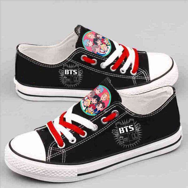 

korean men's team canvas shoes and wo student cloth, Black;white