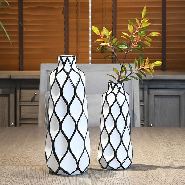 

vases black and white vase decoration ceramic table home creative