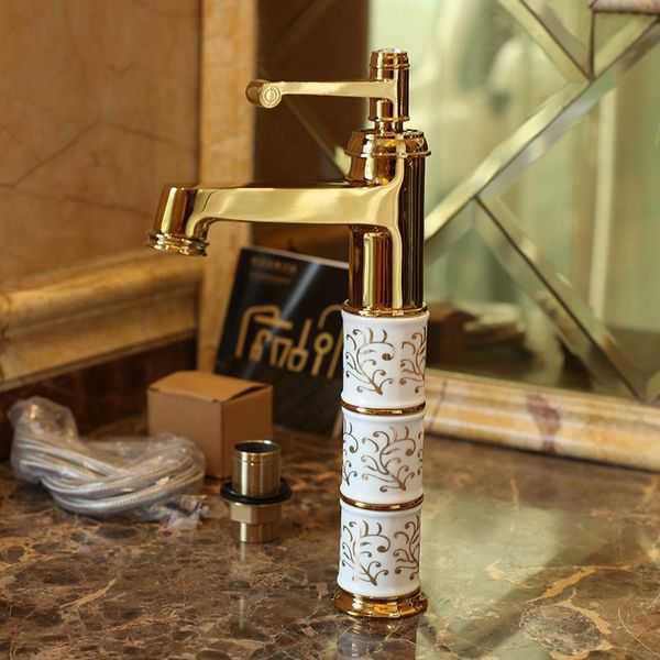 

bathroom sink faucets and cold water basin gold ceramic brass faucet for european archaistic tap millionaire golden