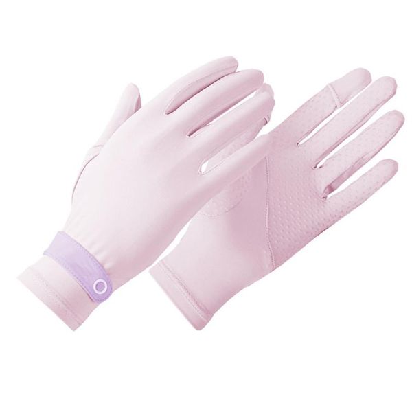 

sports gloves anti-slip mittens anti-uv cycling breathable sun-proof ice silk cool thin for bike accessories, Black