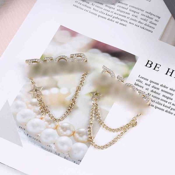 

75% off outlet online family chain brooch style metal letters accessories women's elegant dress decorative pin, Gray