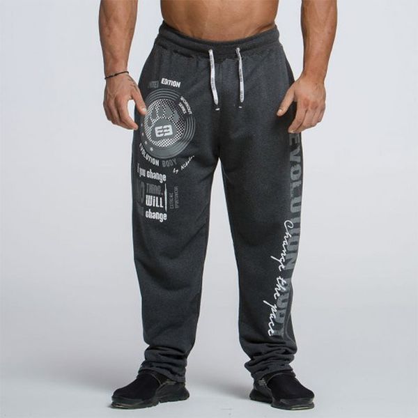 

letter printing design cotton mens sweatpants sports jogging basketball daily travel fit leisure comfortable light fit wear-resistant, Black