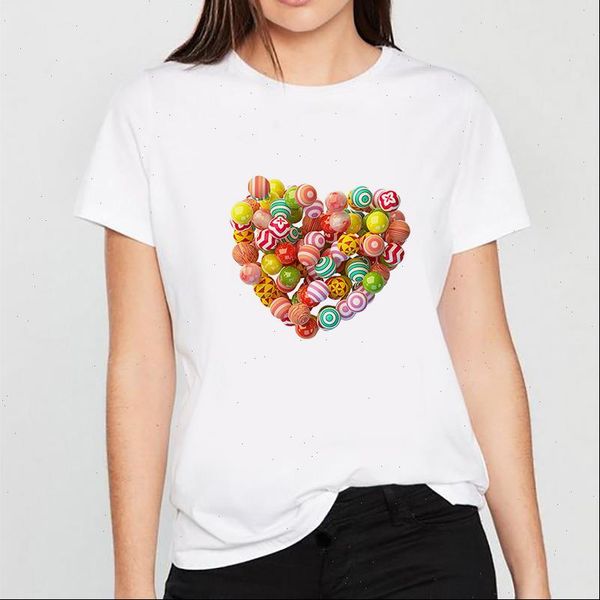 

womens t shirts vogue love paint shirt ladies casual graphic tees korean harajuku kawaii short sleeved female, White