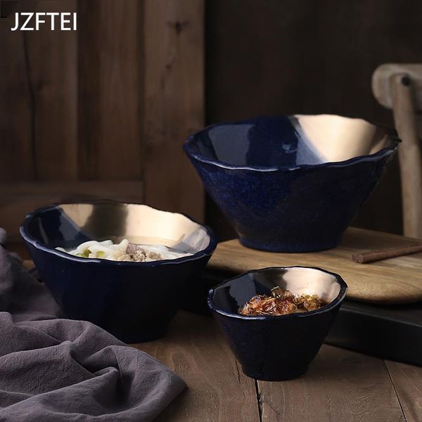 

bowls irregular ceramic dishes salad bowl creative rice house ramen soup solid colour cutlery crockery lunch box
