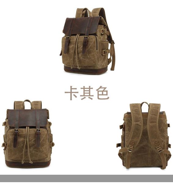 

fashion men's backpack vintage canvas school bag travel bags large capacity laptop