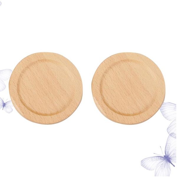 

2pcs wooden deskmat round reusable dish plate bowl pad fashion table placemat heat insulation for home restaurant cloth
