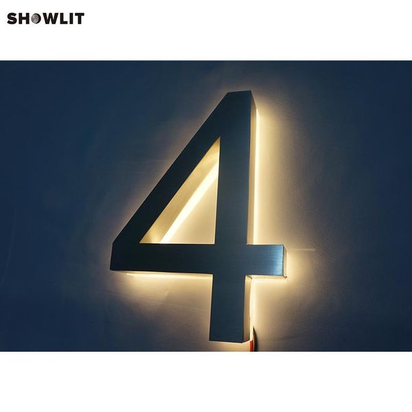 

other door hardware custom made halo lit house numbers