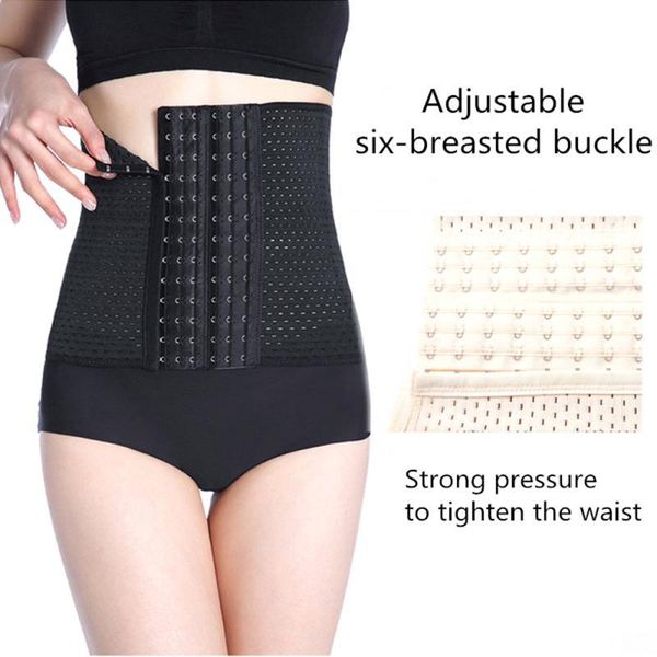 

women body shaper slimming waist trainer cincher underbust corset belt shapewear slim breathable plus size after pregance belts, Black;brown
