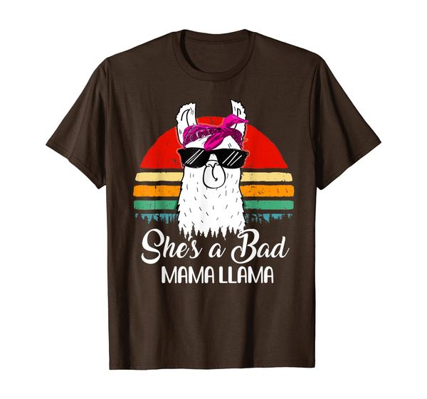 

vintage she's a bad mama llama tshirt mama gift t-shirt, White;black