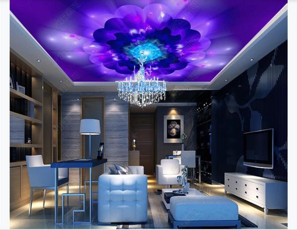 

wallpapers custom any size modern abstract blue colorful spiral radiant fashion el ktv ceiling zenith mural wallpaper for walls 3d