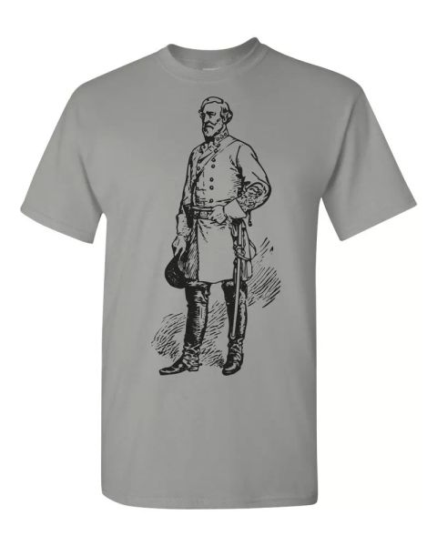 

robert e. lee image men's tee shirt 1667, White;black