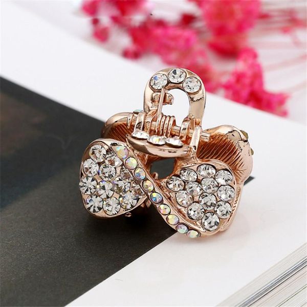 

hair clips & barrettes high end claw crystal rhinestone clip wedding jewelry accessories female headdress hairpin crab, Golden;silver