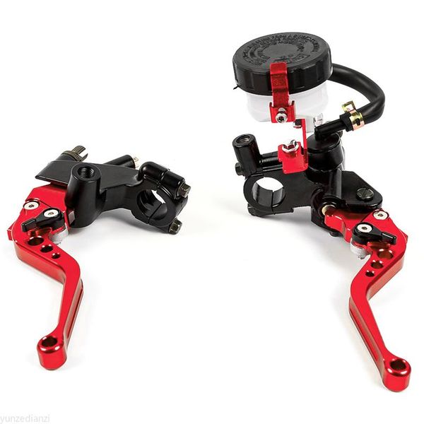 

motorcycle brakes universal 7/8" 22mm clutch brake master cylinder reservoir levers kit fluid set