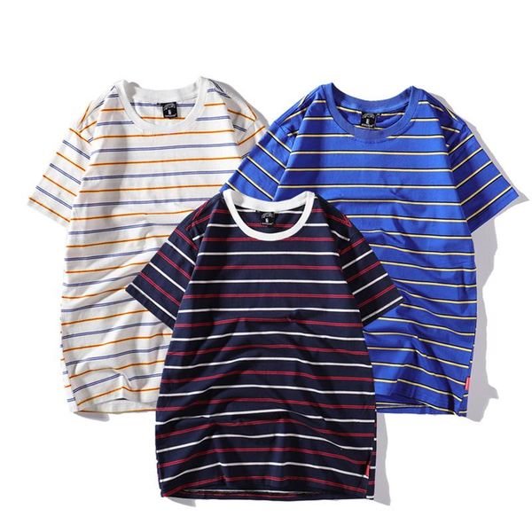 

95% cotton women t -shirt summer stripped shirt short sleeve round neck harajuku printing tee casual fashion female women's t-shirt, White